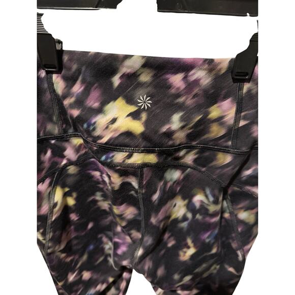 Athleta Rainier High Rise Reflective Print Leggings – Lyra Garden Black/Pink – S - Picture 3 of 5